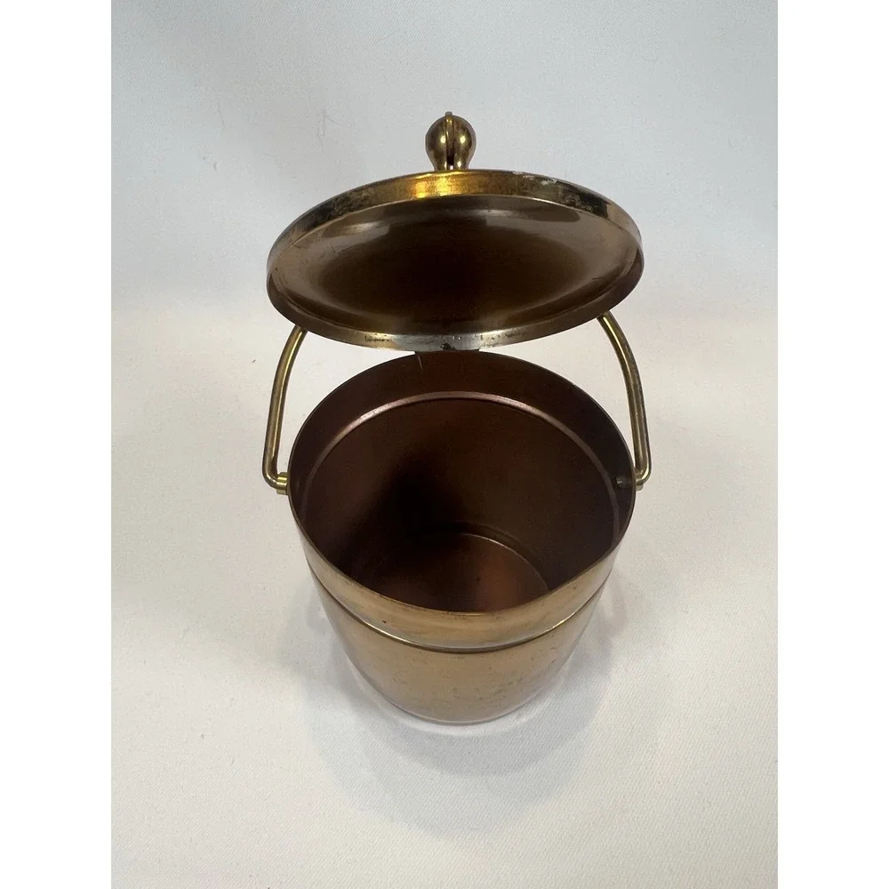 Apollo brass bucket or tobacco container with lid VNG Old World Decor